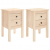Szafki nocne, 2 szt., 40x35x61,5 cm, lite drewno sosnowe