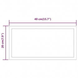 Lustro łazienkowe z LED, 40x20 cm