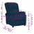 Elektryczny fotel rozkładany, niebieski, aksamit