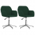 Obrotowe krzesła stołowe, 2 szt., ciemnozielone, obite tkaniną