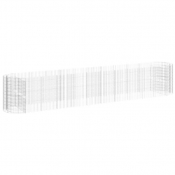 Podwyższona donica gabionowa galwanizowane żelazo 600x100x100cm