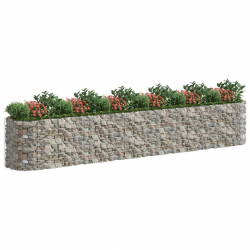 Podwyższona donica gabionowa galwanizowane żelazo 600x100x100cm