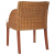 Krzesła stołowe z poduszkami 2 szt. jasny brąz naturalny rattan