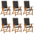 Składane krzesła ogrodowe, 6 szt., drewno akacjowe i textilene