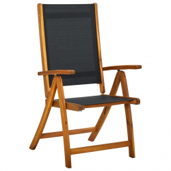 Składane krzesła ogrodowe, 8 szt., drewno akacjowe i textilene