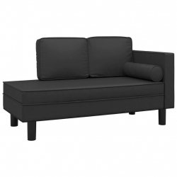 2-osobowa sofa, czarna, sztuczna skóra