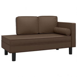 2-osobowa sofa, brązowa, sztuczna skóra