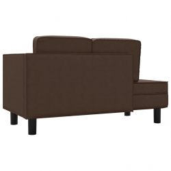 2-osobowa sofa, brązowa, sztuczna skóra