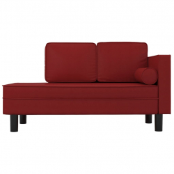 2-osobowa sofa, kolor czerwonego wina, sztuczna skóra