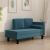 2-osobowa sofa, niebieska, tapicerowana aksamitem