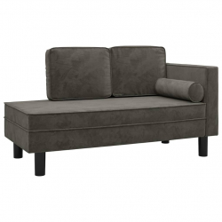2-osobowa sofa, ciemnoszara, tapicerowana aksamitem