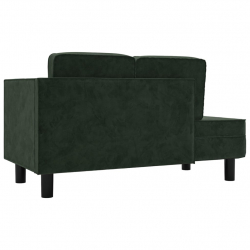 2-osobowa sofa, ciemnozielona, tapicerowana aksamitem