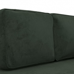2-osobowa sofa, ciemnozielona, tapicerowana aksamitem