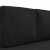 2-osobowa sofa, czarna, tapicerowana aksamitem