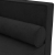 2-osobowa sofa, czarna, tapicerowana aksamitem