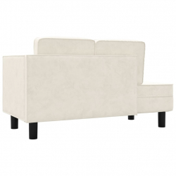 2-osobowa sofa, kremowa, tapicerowana aksamitem