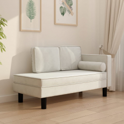 2-osobowa sofa, kremowa, tapicerowana aksamitem