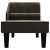 2-osobowa sofa, czarna, tapicerowana aksamitem