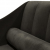2-osobowa sofa, czarna, tapicerowana aksamitem