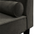 2-osobowa sofa, czarna, tapicerowana aksamitem