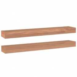 Półki ścienne, 2 szt., 90x15x6 cm, lite drewno tekowe