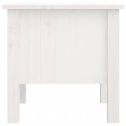 Stolik boczny, biały, 40x40x39 cm, lite drewno sosnowe