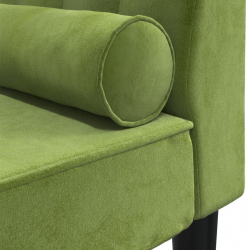 2-osobowa sofa, jasnozielona, tapicerowana aksamitem