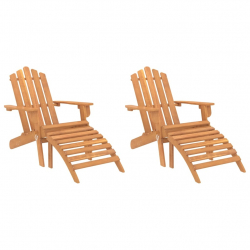 Krzesła ogrodowe Adirondack z podnóżkami, 2 szt., akacjowe