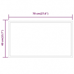 Lustro łazienkowe z LED, 70x40 cm
