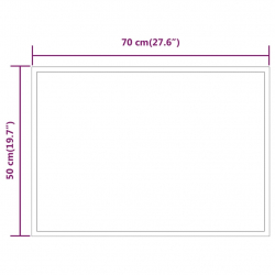 Lustro łazienkowe z LED, 70x50 cm