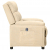 Elektryczny fotel rozkładany, kremowy, obity tkaniną