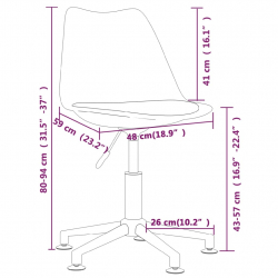 Obrotowe krzesła stołowe, 4 szt., brązowe, obite tkaniną