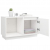 Szafka pod TV, biała, 74x35x44 cm, lite drewno sosnowe