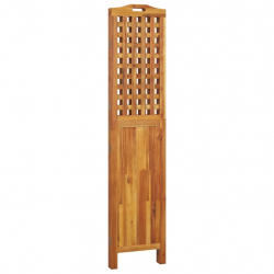 Parawan 3-panelowy, 121,5x2x180 cm, lite drewno akacjowe