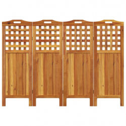Parawan 4-panelowy, 162x2x115 cm, lite drewno akacjowe