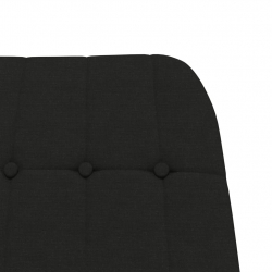 Fotel bujany, czarny, tapicerowany tkaniną
