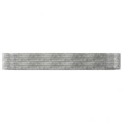 Donica ogrodowa, srebrna, 447x140x68cm, malowana proszkowo stal