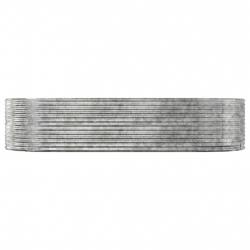 Donica ogrodowa, srebrna, 291x140x68cm, malowana proszkowo stal