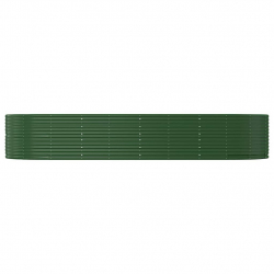 Donica ogrodowa, zielona, 367x140x68cm, malowana proszkowo stal