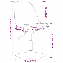 Obrotowe krzesła stołowe, 4 szt., ciemnoszare, obite tkaniną