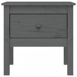 Stoliki boczne, 2 szt., szare, 50x50x49 cm, lite drewno sosnowe