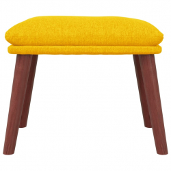 Podnóżek, musztardowy żółty, 45x29,5x39 cm, obity tkaniną