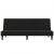 2-osobowa kanapa rozkładana z podnóżkiem, czarna, mikrofibra