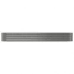 Donica ogrodowa, szara, 554x100x68 cm, malowana proszkowo stal