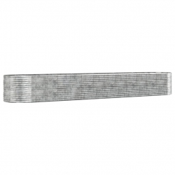 Donica ogrodowa, srebrna, 554x100x68 cm malowana proszkowo stal