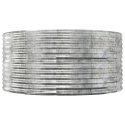 Donica ogrodowa, srebrna, 140x140x68cm, malowana proszkowo stal