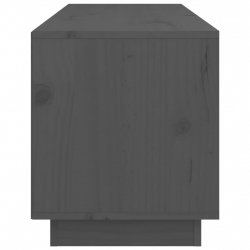 Szafka pod TV, szara, 105x34x40 cm, lite drewno sosnowe