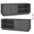 Szafka pod TV, szara, 105x34x40 cm, lite drewno sosnowe