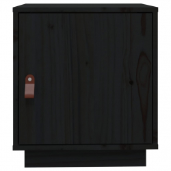 Szafka nocna, czarna, 40x34x45 cm, lite drewno sosnowe