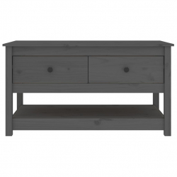 Stolik kawowy, szary, 102x49x55 cm, lite drewno sosnowe